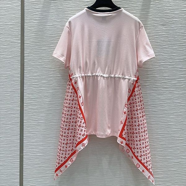 【ルイヴィトン】スカーフインサートTシャツ偽物ドレス 1AFTPU